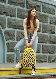 Рюкзак Sambag Zard Apex Жовтий з орнаментом 46 x 28 x 13 см (25018081) - мініатюра 3