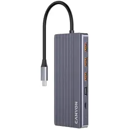 Порт-реплікатор Canyon Docking Station DS-16 13 in 1 4K USB-C hub (CNS-TDS16) - мініатюра 2