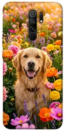TPU чохол Demsky Flowery labrador для Xiaomi Redmi 9