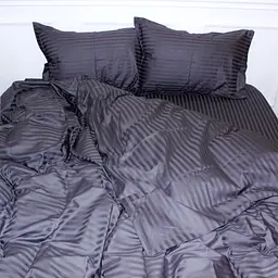 Постільна білизна MirSon Satin 30-0012DarkGray 160х220 Сімейний (2200005252017) - мініатюра 4