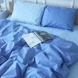 Простирадло MirSon Бязь 17-4745 Dreams 220x240 см блакитне (2200008930820) - мініатюра 2