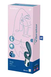 Смарт вібратор-кролик Satisfyer Hug Me Bluegrey, 2 мотори, діаметр 4,2см, широка кліторальна частина - мініатюра 7