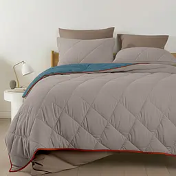 Покривало Cosas OCEAN SAND CS8 200х230 см стьобане двостороннє на ліжко та диван (Blanket_68Sky_84Quartz_kt_103Orange_200x230) - мініатюра 8