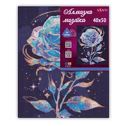 Алмазна мозаїка Santi Блискуча троянда, 40x50 см на підрамнику (956055) - мініатюра 2