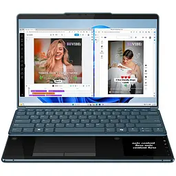 Ноутбук Lenovo Yoga Book 9 13IMU9 з процесором Intel Core Ultra 7 155U pana la 4.8GHz, 2 x 13.3 ", 2.8K, OLED, сенсорний, 16GB DDR5, 1TB SSD, Intel® графікою, Windows 11 Home, Tidal Teal - мініатюра 5