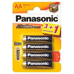 Батарейка Panasonic Alkaline Power AA/LR06 BL 4шт (LR6APB/4BP)