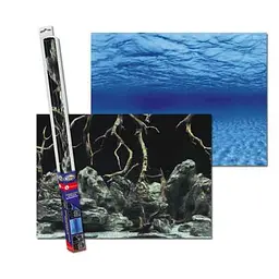 Акваріумний задній фон Aqua Nova Синє море/Камені з корчами 60x30 см (TREE ROOTS/WATER S) - мініатюра 1