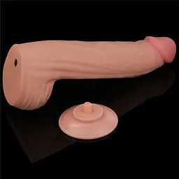 Фалоімітатор LoveToy Sliding-Skin Dual Layer Dong King Sized 31 см тілесний - мініатюра 6