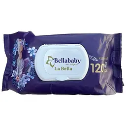 Вологі серветки дитячі Babylbella "Super Soft" з клапаном, без алкоголю і парабенів, 120 шт.