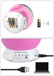 Дитячий нічник-проектор зоряного неба від USB або батарейок - мініатюра 6