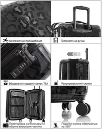 Валіза Heys Black Leopard (M) (13127-3041-26) - мініатюра 10