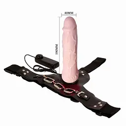 Страпон - Baile Jessica Strap On Vibrating, 19 см - мініатюра 6