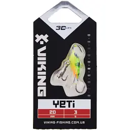 Балансир Viking Fishing Yeti Ice Jig 20mm 3.0g #5 Acid - мініатюра 2