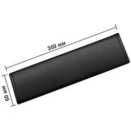 Накладка на пас безпеки Modena Opel S 350 мм Кольоровий 3D Логотип Екошкіра Чорна 1 шт - мініатюра 3