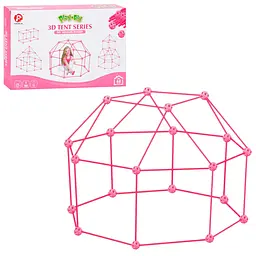 Дитячий конструктор-намет Bambi 3D Tent Series 137-1Pink 68 деталей, каркасний