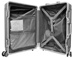 Валіза велика L Madisson Snowball 66503 L 74x49x31 см 100% полікарбонат на клямках Срібна - мініатюра 2