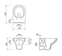 Інсталяція Cersanit Tech Line Opti з кнопкою Opti A2 + унітаз Carina CleanOn з сидінням Slim 30412 - мініатюра 9