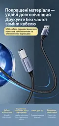 Кабель для принтера UGREEN US369 USB 2.0 USB-A - USB-B 5 м чорний (90560) - мініатюра 2