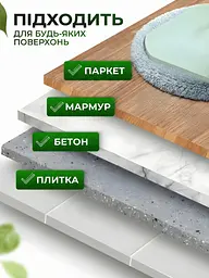 Комплект для прибирання 2-в-1 швабра, що обертається на 360°, та відро з системою віджимання і полоскання - мініатюра 6
