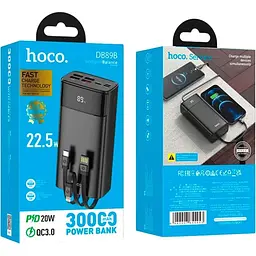 Зовнішній акумулятор Hoco DB89B Element 30000mAh 22.5W Black [161335] - мініатюра 5
