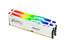 Пам'ять для настільних комп'ютерів Kingston FURY 16 GB (2x8GB) DDR5 5200 MHz Beast RGB White (KF552C40BWAK2-16)