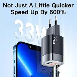 Зарядний пристрій Essager GaN III PD USB-C USB-A з дисплеєм 33W - мініатюра 3