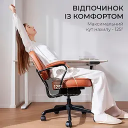 Офісне крісло Sihoo L3 PVC Brown (L3D-M101) - мініатюра 14