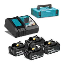 Набір акумуляторів BL1830B (4 шт) та зарядний пристрій для продукції Makita LXT (197954-1)