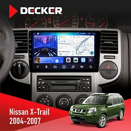 Штатна магнітола Nissan X-Trail 2004-2007 Decker D10-006 4x64, 4G Decker (НФ-00009516)