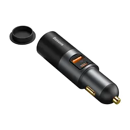 Автомобільний зарядний пристрій Baseus Share Together Lighter Expansion Port U+C 120W Gray (CCBT-C0G) [61085] - мініатюра 3