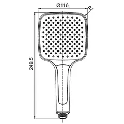 Ручний душ Koer KP-0402-03 3 функції KR4987, Білий матовий - мініатюра 2