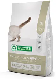 Сухий корм для зростаючих кошенят після стерилізації Nature's Protection Sterilised Junior Poultry with krill, 2 кг