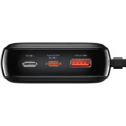 Зовнішній акумулятор Baseus Qpow 20000 mAh 22.5w вбудований кабель USB-C (PPQD-I01) чорний - мініатюра 2