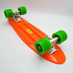Пенні борд скейт 55х15см до 80кг ABEC 7 матові колеса скейтборд Penny Board Pastel Series помаранчевий - мініатюра 4