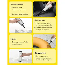 Ручний пилосос HOTO Cordless Air Duster & Vacuum (QWCXA001) [171596] - мініатюра 6