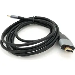 Кабель мультимедійний USB-C to HDMI M 1.8m 4K60Hz black Voltronic (YT-HDMI (M)-Type-C (M)-B) - мініатюра 3
