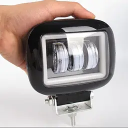 Світлодіодна додаткова LED фара 45W (15W x 3) 10-30V 120х100х60 mm / Лінза з ДХО 1 шт.