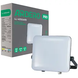 Світлодіодний прожектор Ardero LL-4050ARD PRO 50 Вт 6500 K чорний (80227) - мініатюра 2