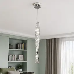 Довгий спіральний LED підвіс із прозорим склом MD230107/70CH Artlight для сучасного інтер'єру - мініатюра 2