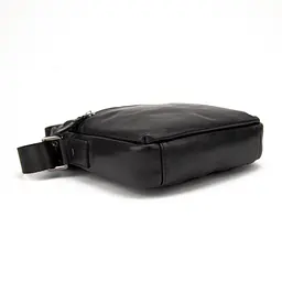 Месенджер класичний в гладкій шкірі чорний Tiding Bag 8717A - мініатюра 5