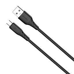 Кабель ColorWay USB - micro USB (M/M), textured PVC, 3А, 1 м, Чорний (CW-CBUM094-BK)