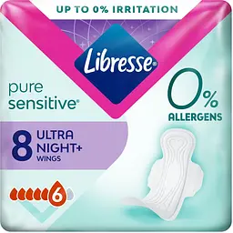 Прокладки гігієнічні Libresse Pure Sensitive Night 7 шт.