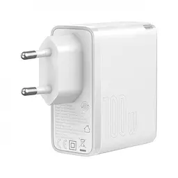 Мережевий зарядний пристрій Baseus GaN2 Fast Charger 1Type-C + Cable Type-C to Type-C 1.5m 100W TZCCGAN-L02 White - мініатюра 10