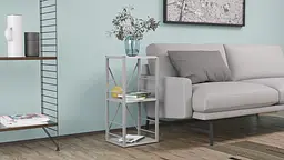 Етажерка 3/34 Ferrum-decor Серії Коннект 73x34x28 сірий ДСП Бетон 16мм (FRD-105545) - мініатюра 2