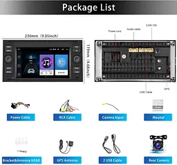 Автомагнітола CAMECHO Android 13 7" 1/32 ГБ для Ford з CarPlay та Android Auto - мініатюра 7