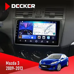 Штатна магнітола Mazda 3 2009-2013 Decker D9-006 4x64, 4G Decker (НФ-00003678)