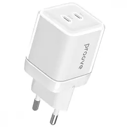 Зарядний пристрій Proove Pure GaN Max 67W (Type-C + Type-C) white (WCPU67022202)
