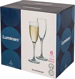 Набір келихів Raindrop, 6х160 мл (V5929) Luminarc kuh0016499 - мініатюра 2