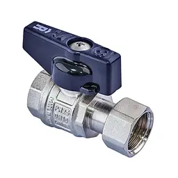 Кран кульовий Roho R115-050B -1/2"x1/2" прямий Н/Г, ручка "метелик" чорна RO0232