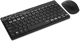 Комплект (клавіатура + миша) Rapoo 8000M wireless black (63920) [45023] - мініатюра 3